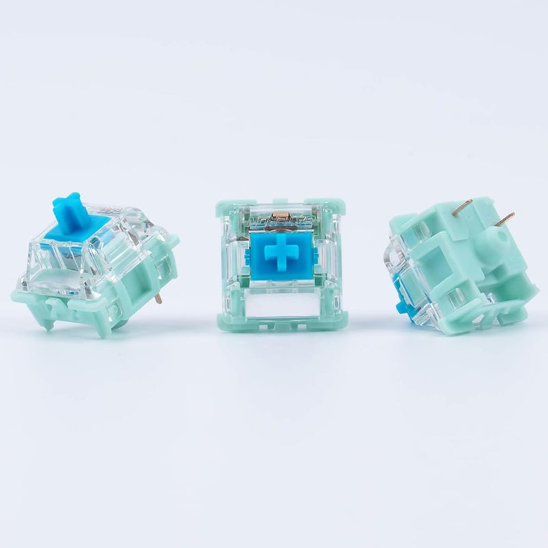 kutethy Gateron Jade 3.0 Double-Stage Spring Blue Switches,3-Pin 60gf Clicky/Pre Lubed for Mechanical Keyboard（Blue,36pcs） - Image 5